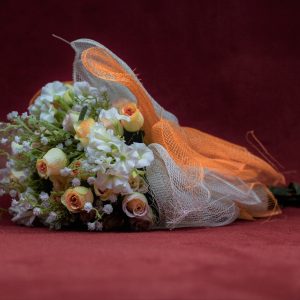 bouquet de novia tonos naranja